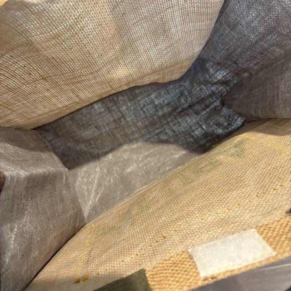 Vintage Feed Sack Tote Purse Handbag Handmade Quilted Upcycled Hook Loop Close - Picture 15 of 16